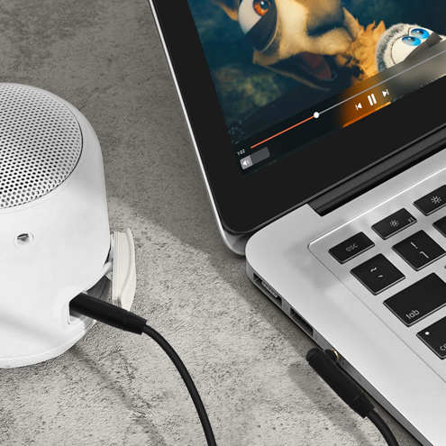 Câble Audio Coudé Jack 3.5mm - Borofone Modèle BL4 - 2 Mètre 24 Câble audio Jack 3.5mm de Borofone - certifié CE & RoHS