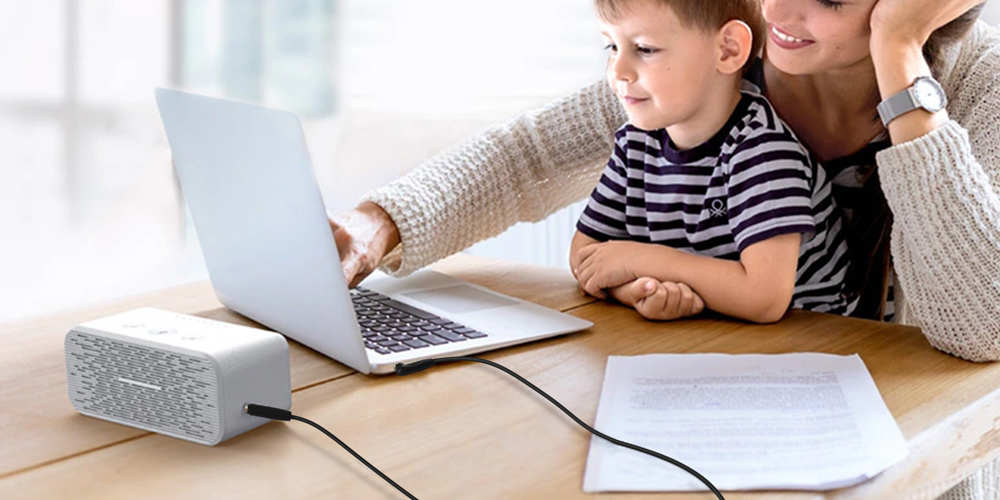 Câble Audio Coudé Jack 3.5mm - Borofone Modèle BL4 - 2 Mètre 30 Câble audio auxiliaire Jack 3.5mm Mâle / Mâle de Borofone