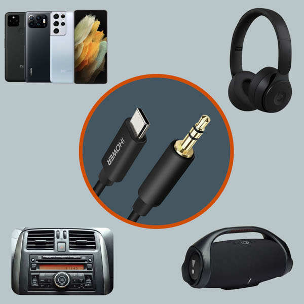 Câble USB-C vers Jack 3.5mm Mâle 1.5m, iHower