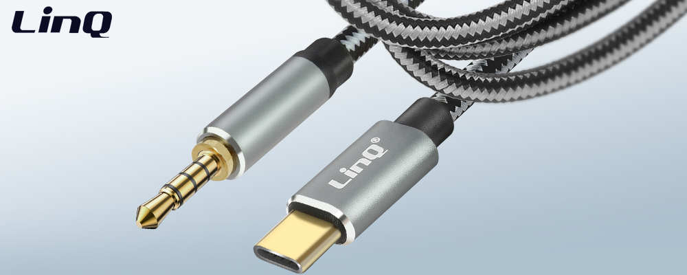 Câble Audio USB-C vers Jack 3.5mm 4 Broches Mâle LinQ