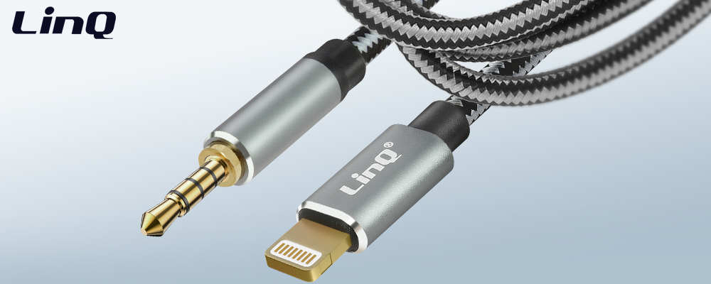 Câble Audio iPhone Lightning vers Jack 3.5mm Mâle LinQ