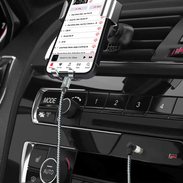 Câble Audio USB-C Vers Jack 3.5mm 4 Broches Mâle, Connecteur Coudé Nylon Tressé 1.5m, LinQ - Noir 21 Connectez votre appareil à une source audio externe