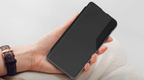 Étui fenêtre Samsung Galaxy S22 ultra Noir - boutons libérésr - prise en main agréable