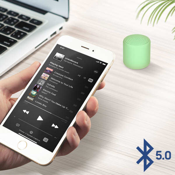 Mini enceinte sans fil vert - autonomie 3h