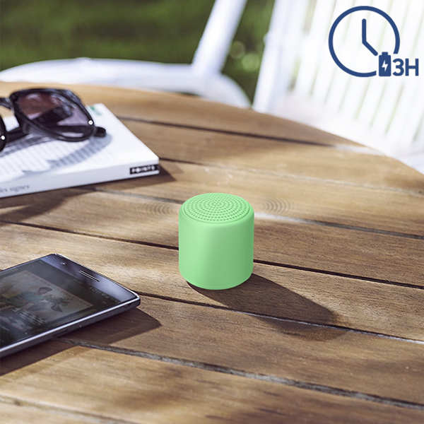 Mini enceinte sans fil vert - autonomie 3h