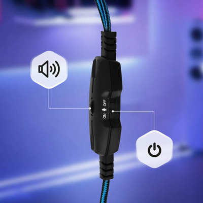 Casque Gamer Filaire Jack 3.5mm, LinQ GM6060 - Lumière RGB