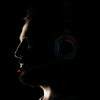 Casque Gamer Filaire Jack 3.5mm, LinQ GM6060 - Lumière RGB