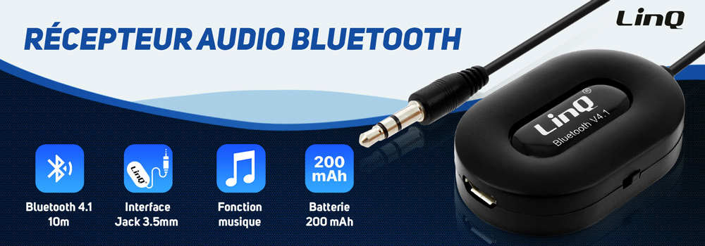 Récepteur Audio Bluetooth 4.1 conçu par LinQ, modèle X81