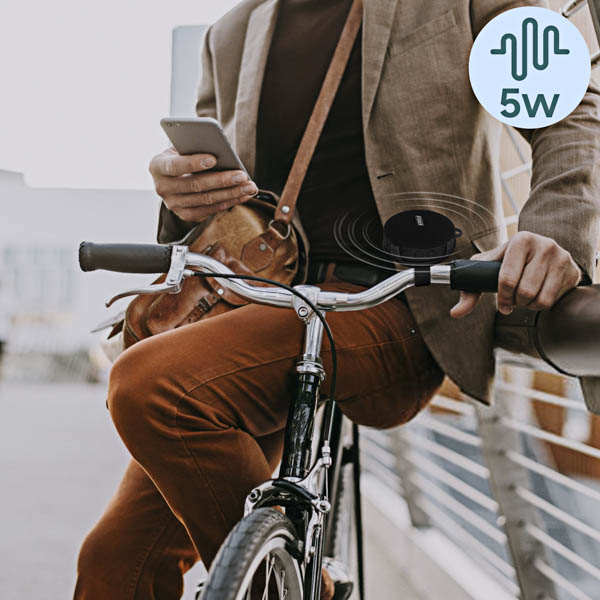 Enceinte Bluetooth Vélo Puissante 5W noir offrant un son de qualité
