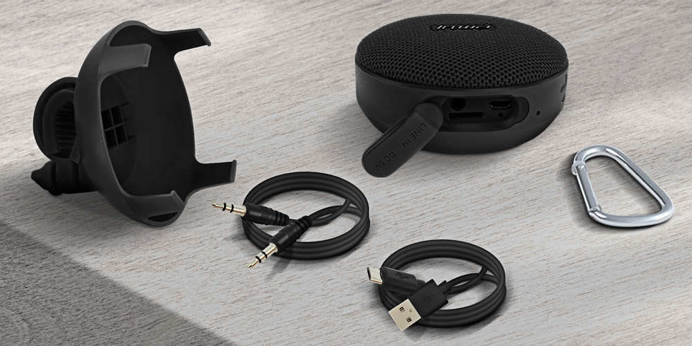 Haut-parleur Sport Bluetooth Étanche IPX7 noir pour les amateurs de vélo