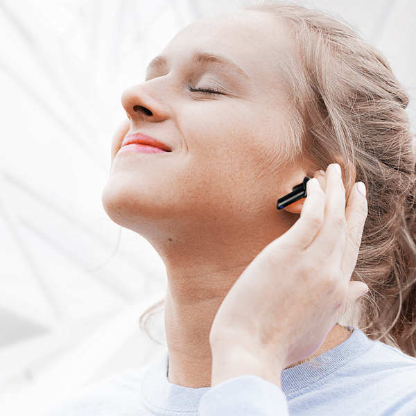Ecouteurs intra-auriculaires sans fil Awei Noir - Autonomie 5 à 6 heures