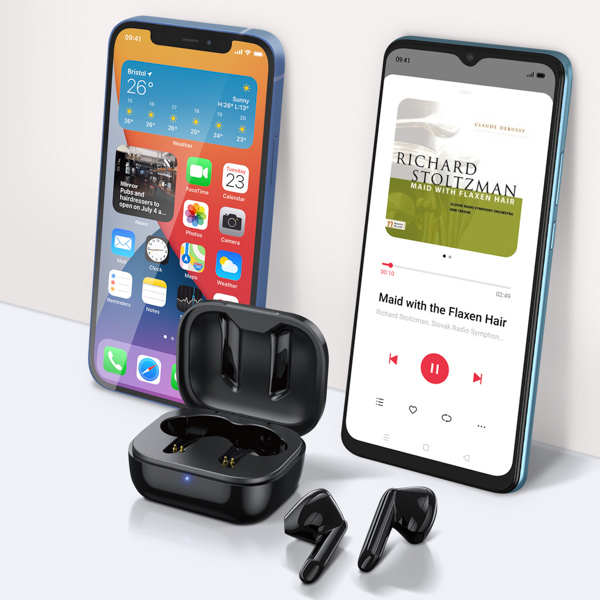 Ecouteurs intra-auriculaires sans fil Awei Noir - Design épuré et discret