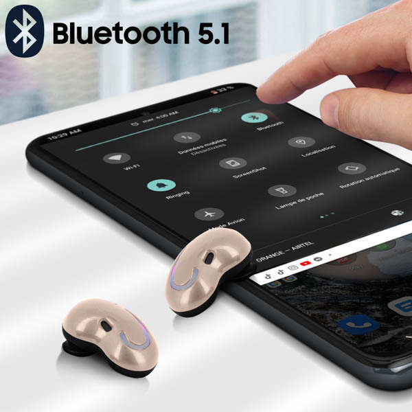 Écouteurs Sans Fil Autonomie 15h avec Connexion Bluetooth 5.1