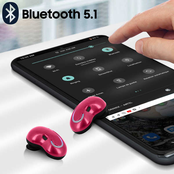 Écouteurs Sans Fil Autonomie 15h avec Connexion Bluetooth 5.1