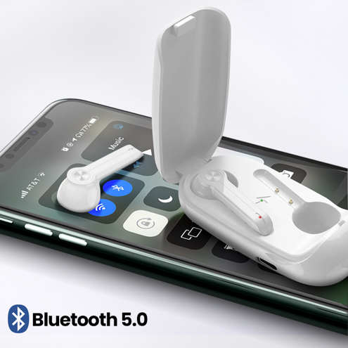 Écouteurs Sans-fil Bluetooth Et Boitier De Charge à Dragonne, Autonomie 17h, Lemonda XG9 - Blanc 27 Écouteurs Sans-fil Bluetooth Lemonda XG9 blanc connexion Bluetooth 5.1