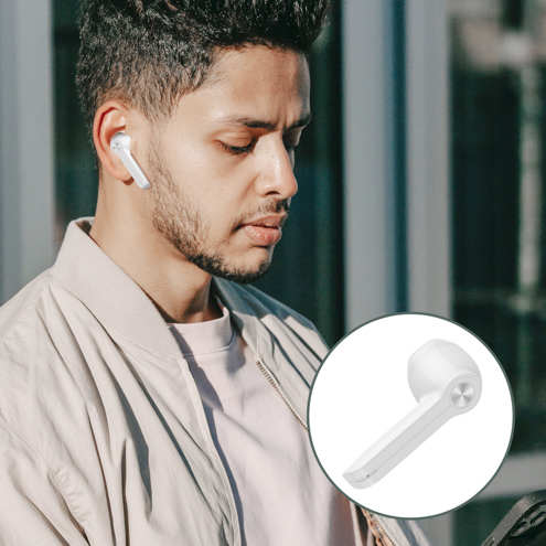 Écouteurs Sans-fil Bluetooth Et Boitier De Charge à Dragonne, Autonomie 17h, Lemonda XG9 - Blanc 29 Écouteurs Bluetooth Lemonda XG9 blanc embouts classiques